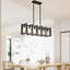 Lustre rectangulaire pour îlot de cuisine à 6 lumières Cusson