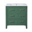 Armoire de salle de bain 30 po avec lavabo en céramique 30 po et 3 tiroirs-1917901389
