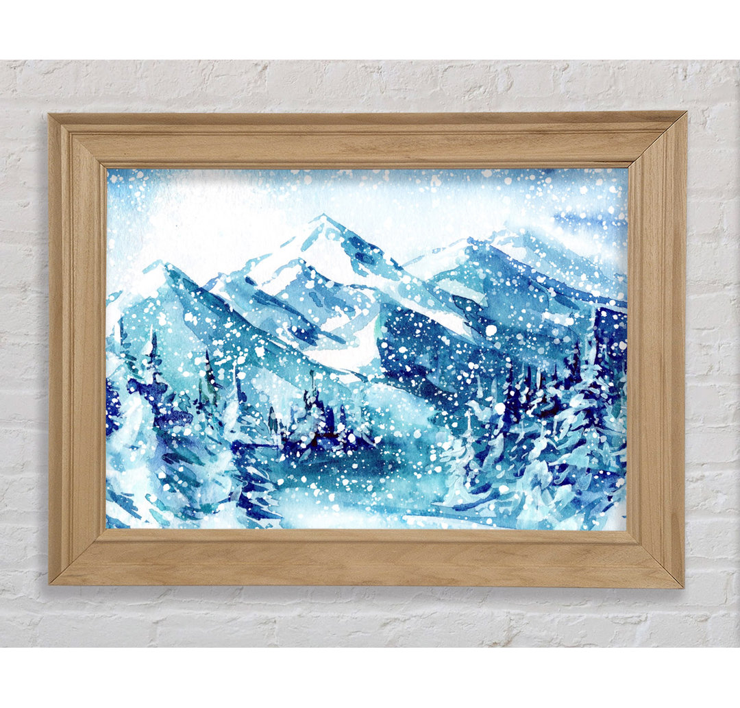 Snowy Mountains Bliss - Einzelner Bilderrahmen Kunstdrucke