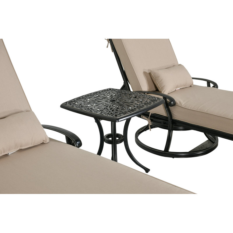 Ensemble de chaise longue pivotante Elisabeth (ensemble de 3)