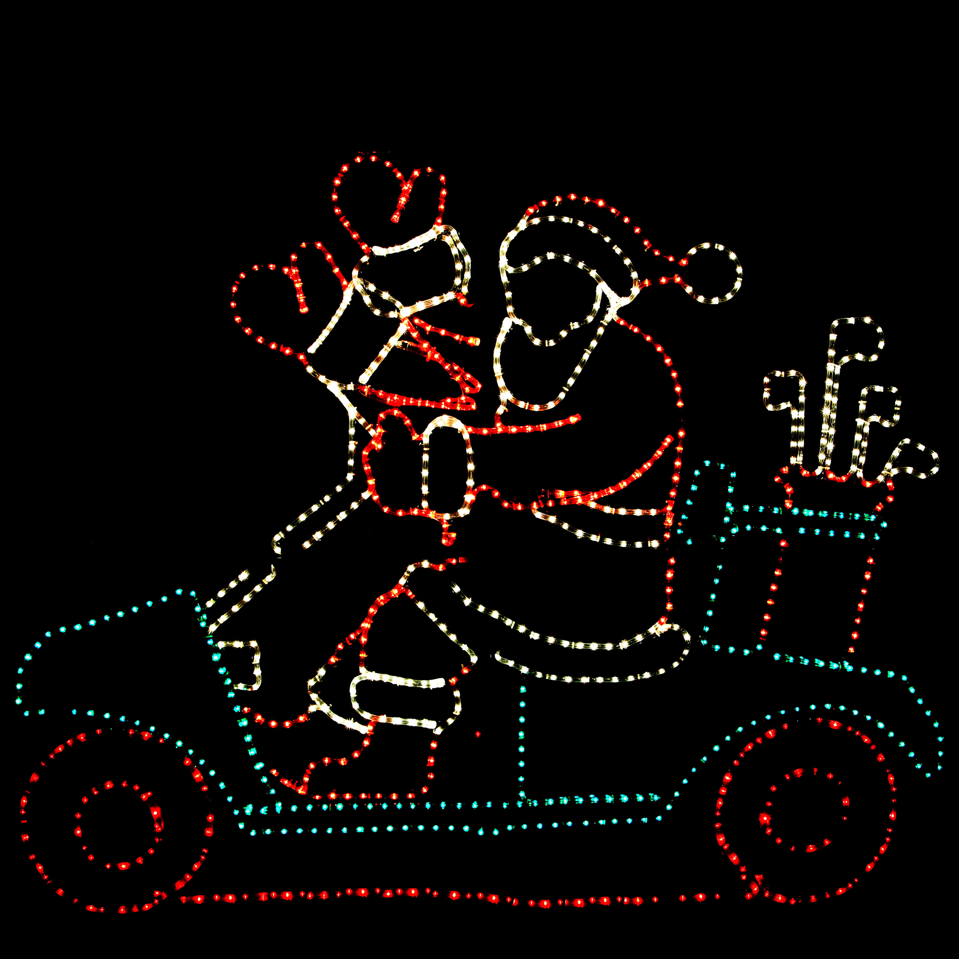 The Holiday Aisle® Animated Golf Cart Santa Rope Light