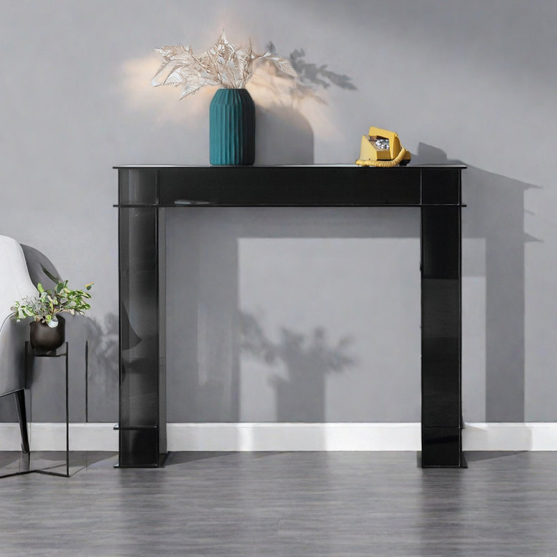 Console simple et multifonctionnelle en acrylique, 33.46" H x 39.37" W x 10.24" D