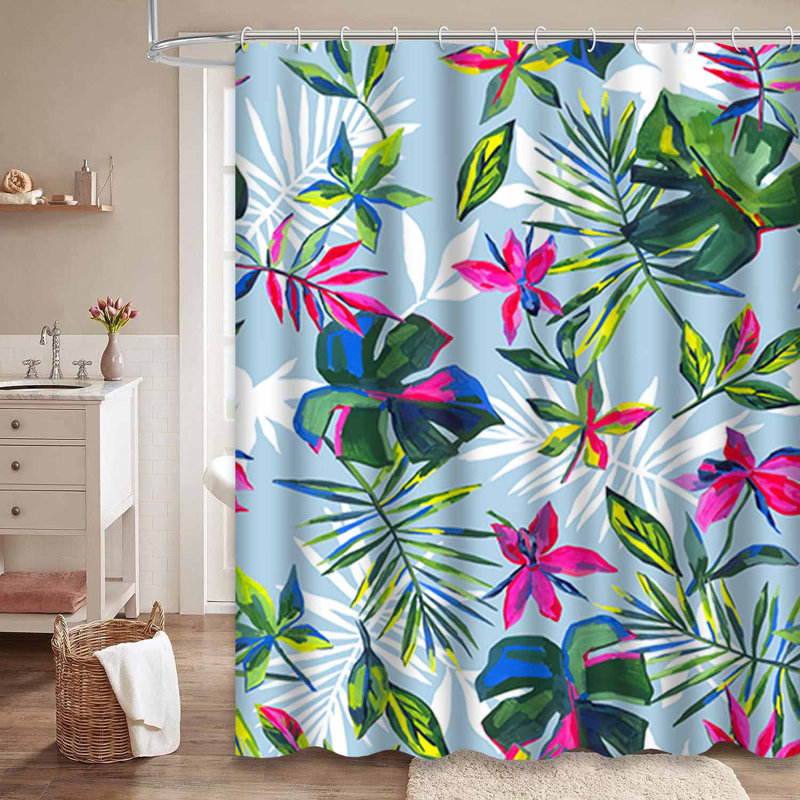 Rideau de douche Exotic Monstera, L 72 po x l 72 po