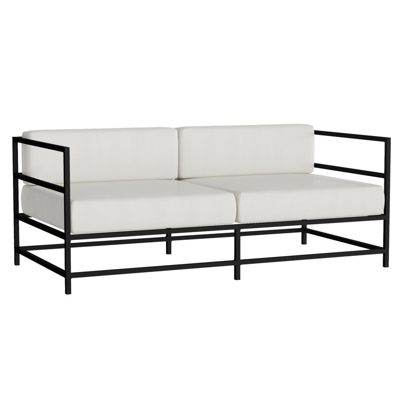 Causeuse Delano, NO, Toile Sunbrella® régate, Noir Tex