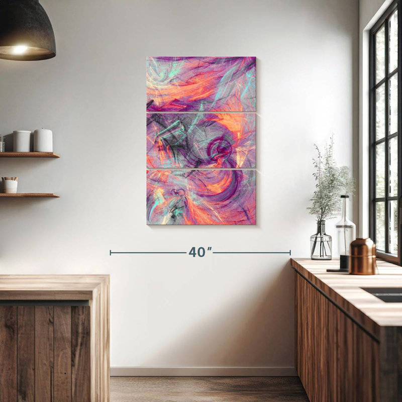 Avery Unicorn Streaks Abstract, 38" H x 24" W