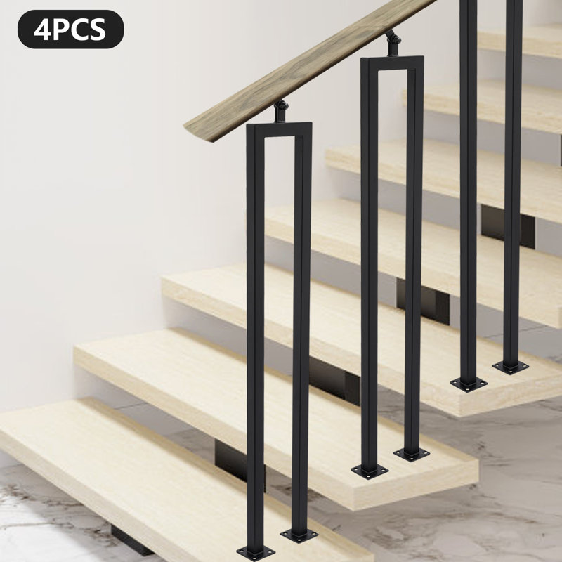 4PCS Metal Stair Handrails