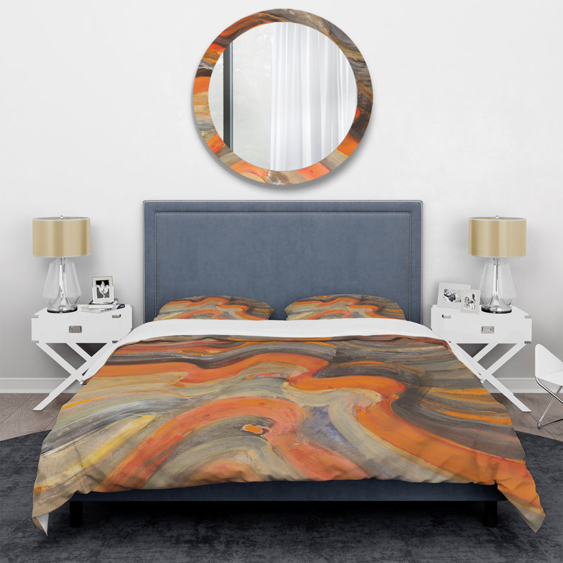 Modern & Contemporary Abstract Duvet Cover, Full/Queen Duvet Cover + 2 Shams