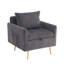 Chaise d'appoint rembourrée avec rangement et poche-598868102
