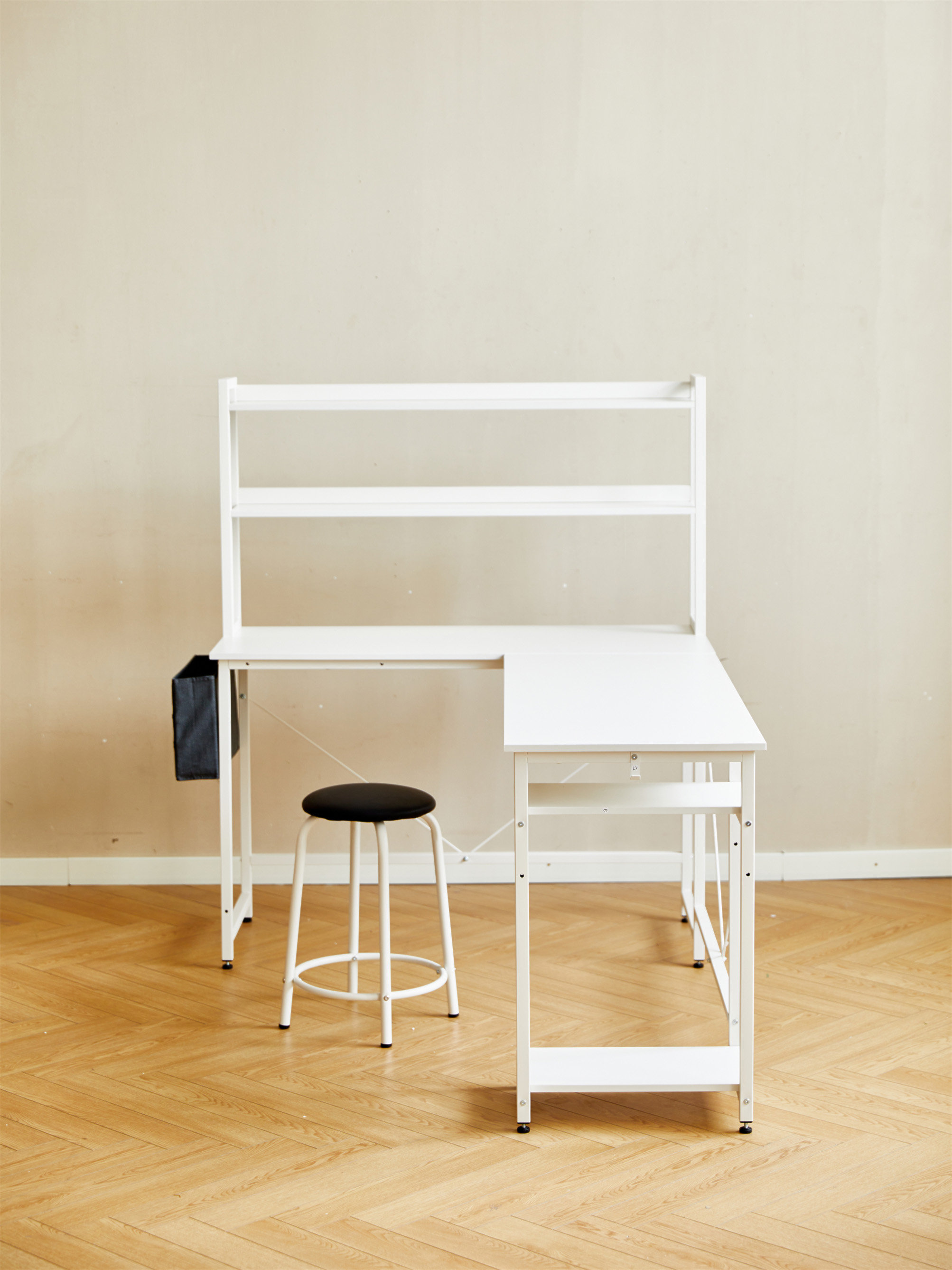 Latitude Run® Versatile L-Shaped Home Office Desk With Storage And