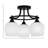 Paramount 3 Light Semi-Flush Shown In Matte Black Finish With 6" White Marble Glass