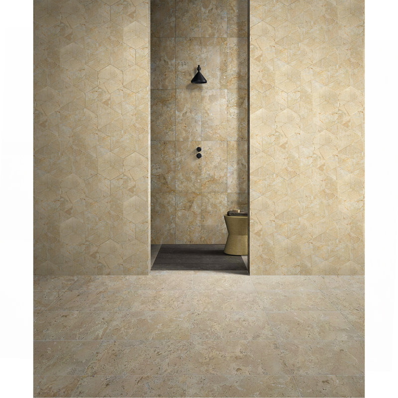 Carreau de marbre naturel beige doré 12 * 24