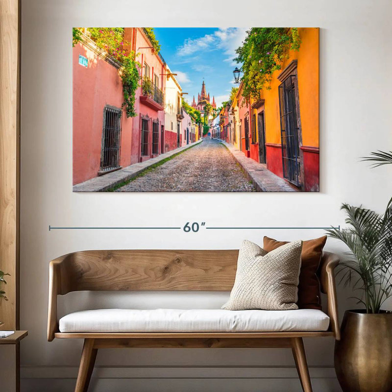 Harpa, pittoresque rue San Miguel, H 34 po x l 51 po