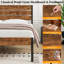 Structure de lit pleine grandeur Alicia avec tête et pied de lit en bois, lit plateforme rustique industriel avec support en acier robuste, aucun sommier requis, rangement sous le lit, sommier anti-bruit, brun-1830588108-1800070356