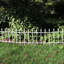 Ensemble de 5 panneaux de clôture de jardin décoratifs en fer 18 po x 22 po - Blanc-645805346
