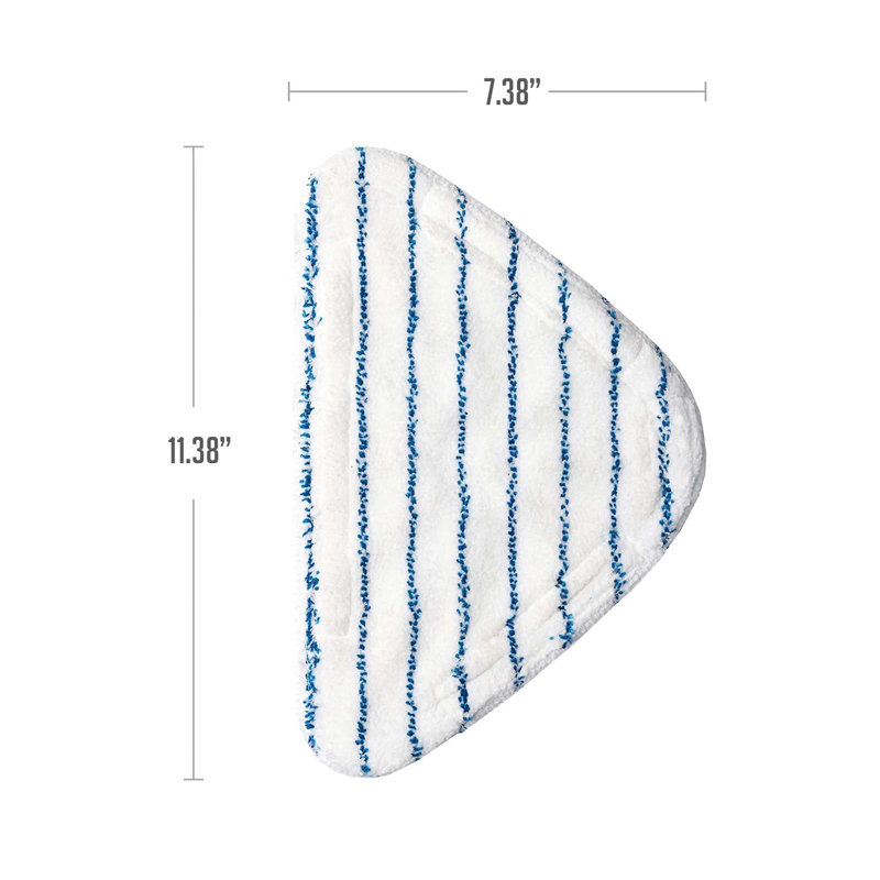 OVENTE Steam Mop Replacement Pads for ST405 Series, Reusable and Washable Microfiber Cleaning Pads, White ACPST4054