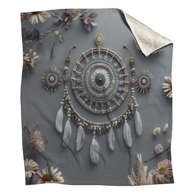 Boho Dreamcatcher With Feathers Blankets