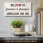 Plaque murale en bois Welcome to Grandma