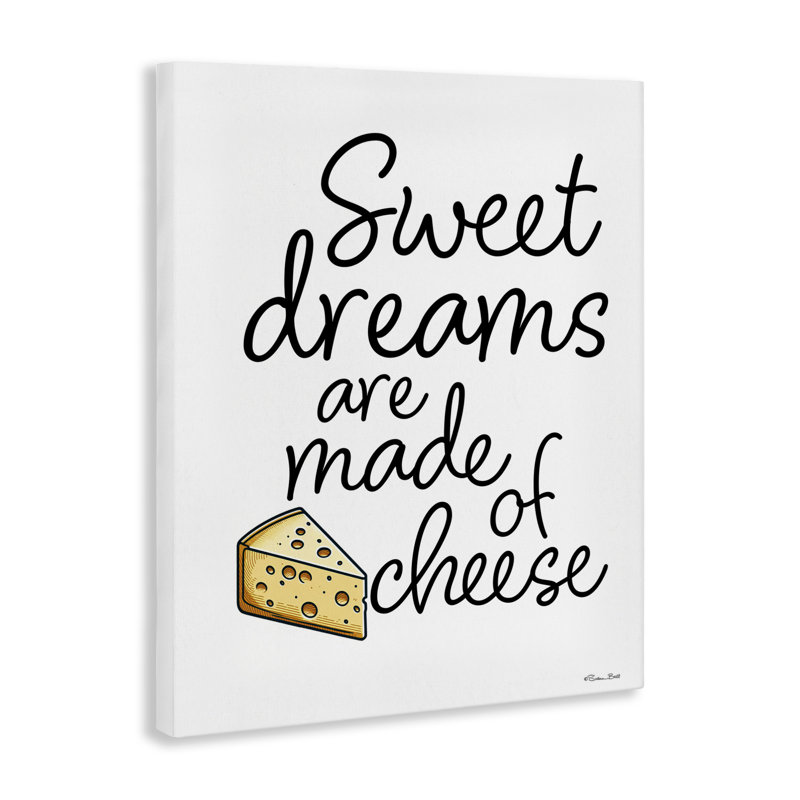 Sweet Dreams Are Made Of Cheese Canvas, conception par Susan Ball, H 20 po x l 16 po