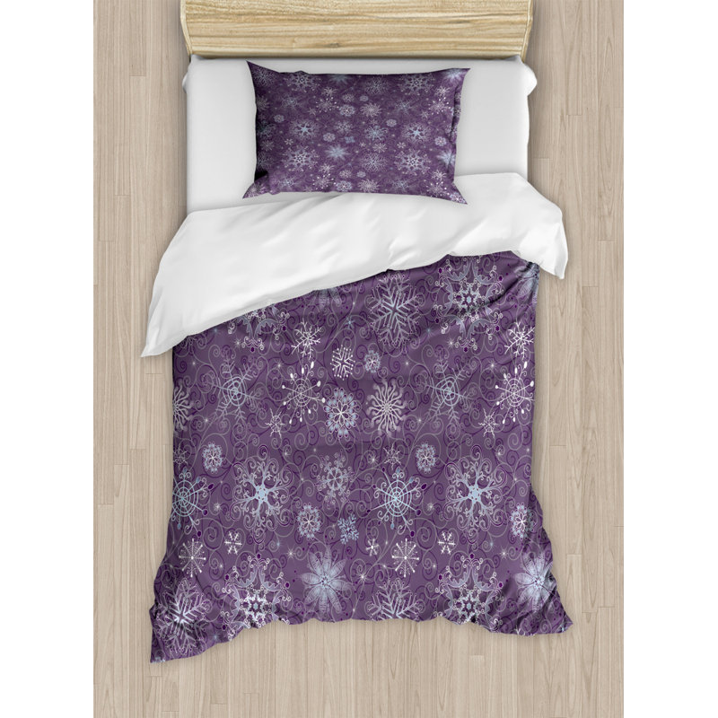 Morwenna Violet Microfibre 350 Duvet Cover Set, Single Duvet Cover + 1 Standard Pillowcase