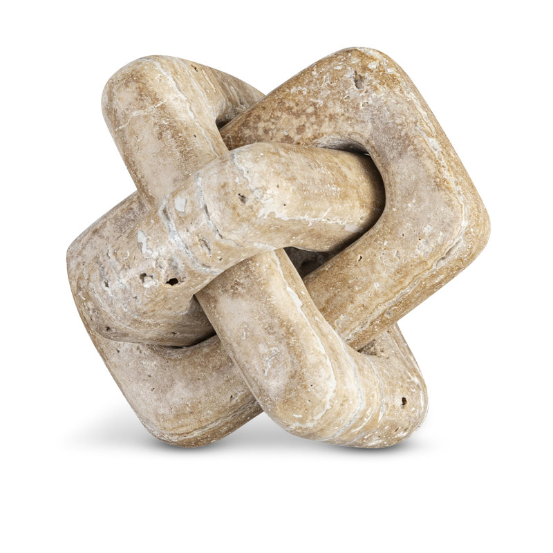 Bond Travertine Decorative Object, Travertine