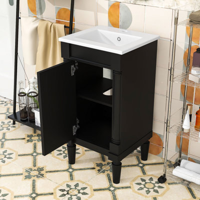 Bathroom Cabinet with Sink and Adjustable Shelf