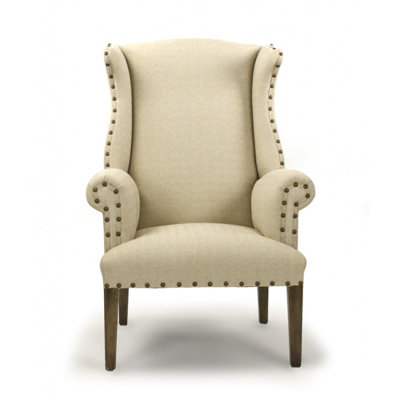Linen Wingback Chair