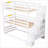 Twin Size Solid Pine &amp; MDF Triple Bunk Bed with Storage Staircase, Separate Design, White for Family Use