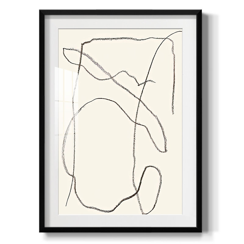 Terre d'ombre éthéré II - impression encadrée avec verre et mat, Noir