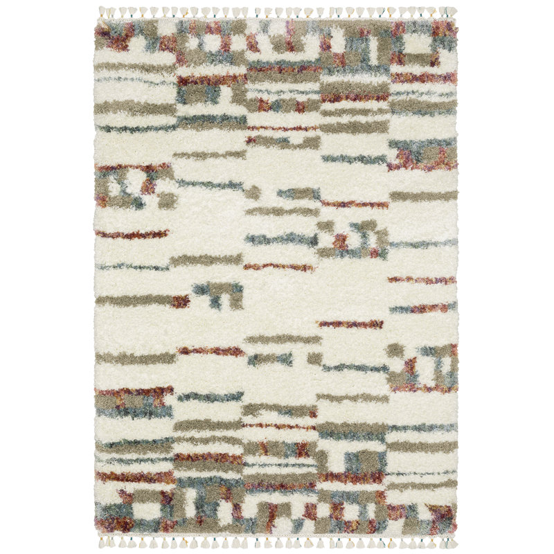Performance Abstract Indoor Rug, Rectangle 7'10" x 10'10"