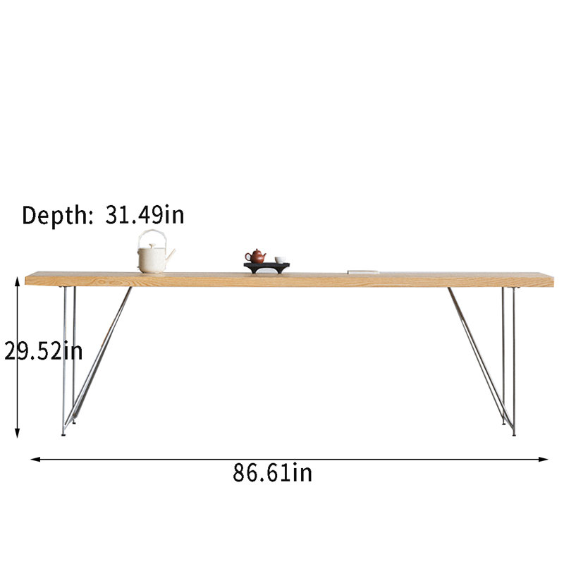 Table de salle à manger Kaylonni, L 31,49 po x L 86,61 po