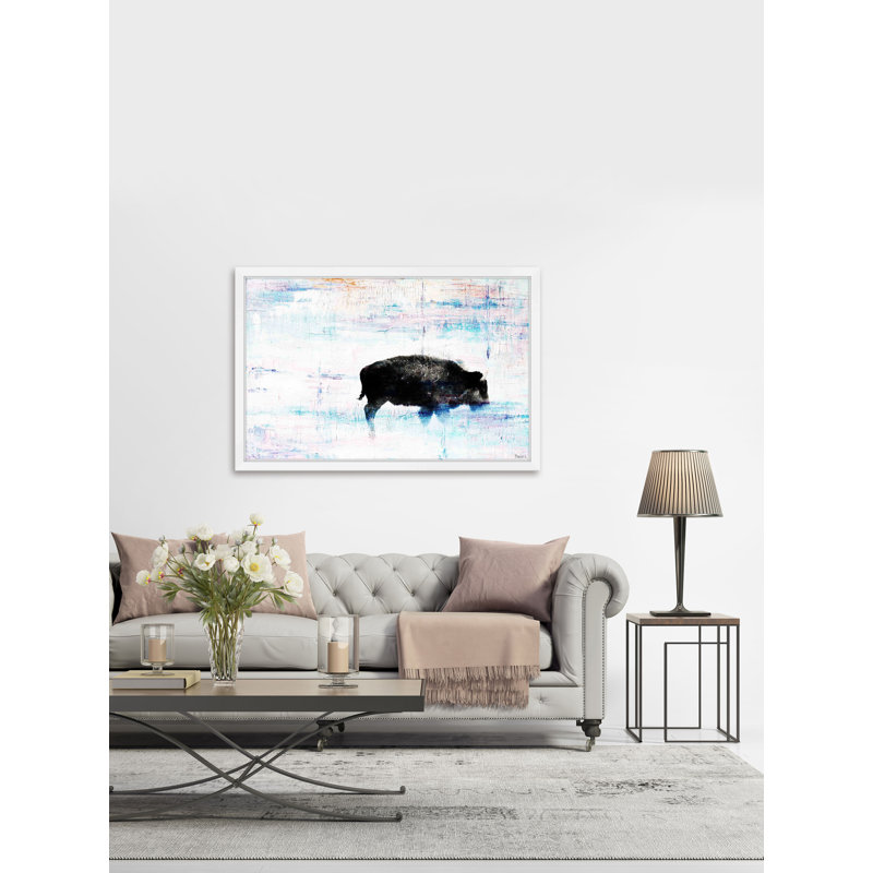 « the buffalo sait »-image de reproduction d’art sur papier, H 16 po x l 24 po x P 1,5 po