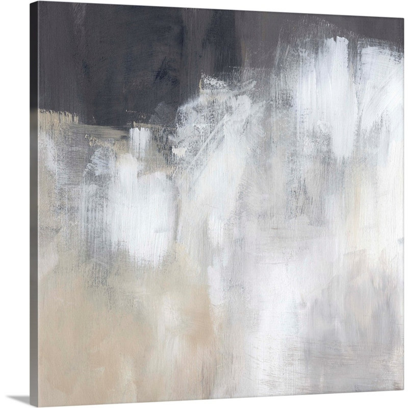 Neutral Abstract II par Jennifer Paxton Parker - reproduction d'art sur toile, H 24 po x l 24 po, Toile tendue, Sans cadre