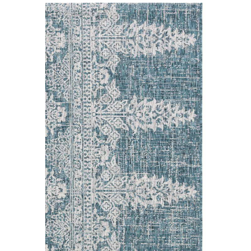 Tapis d'intérieur / extérieur à motif floral Courtyard Performance, Rectangle 5 pi 3 po x 7 pi 7 po