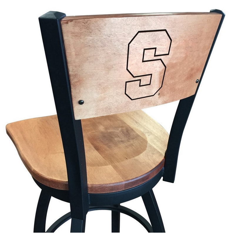 Tabouret tournant NCAA, Érable moyen, Orange de Syracuse, Tabouret de comptoir (siège d'une hauteur de 25 p