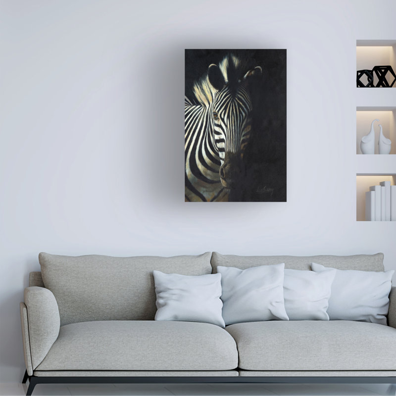 Œuvre sur toile noire, David, H 12 po x l 19 po