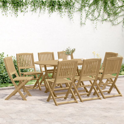 Acacia Solid Wood Patio Dining Set