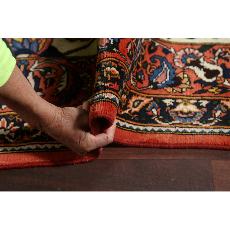 Tapis 100% motif floral persan Bakhtiari noué à la main 16 x 20