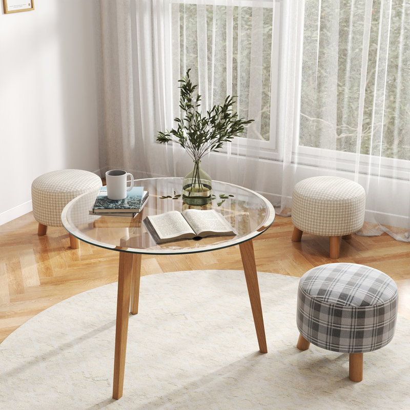 Petit plateau de table en verre, 20 po x 20 po, verre trempé transparent, peu encombrant pour la table d'appoint / d'appoint et le petit appartement