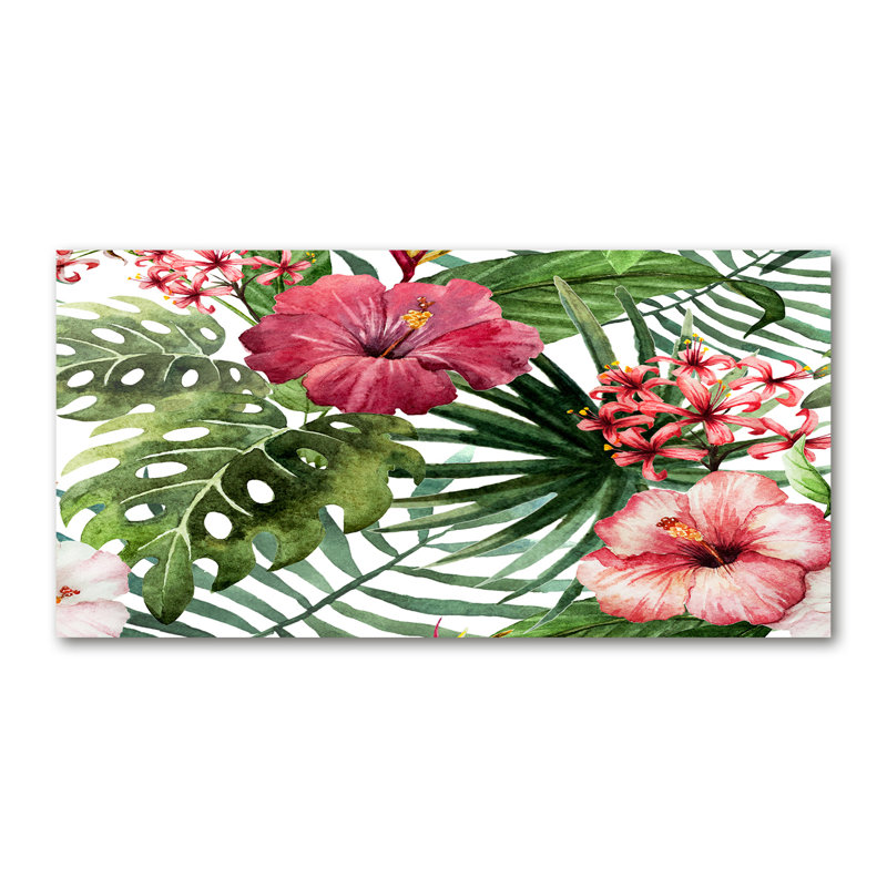 Tropical Flowers - Wrapped Canvas Print