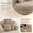Modern Oversized Barrel Chair, 59.8" W Round Upholstered Club Chair With Pillows-1659836492