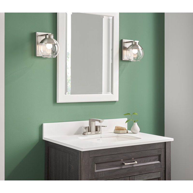 Tribune Two Handle Centerset Bathroom Faucet, Brushed Nickel