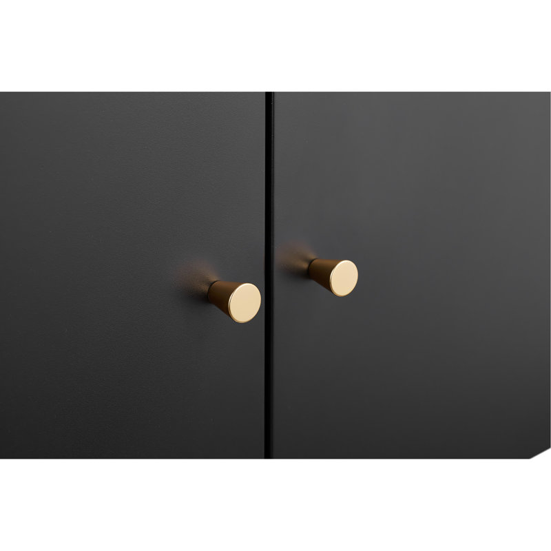 Armoire pour copieur de bureau en métal noir, Noir