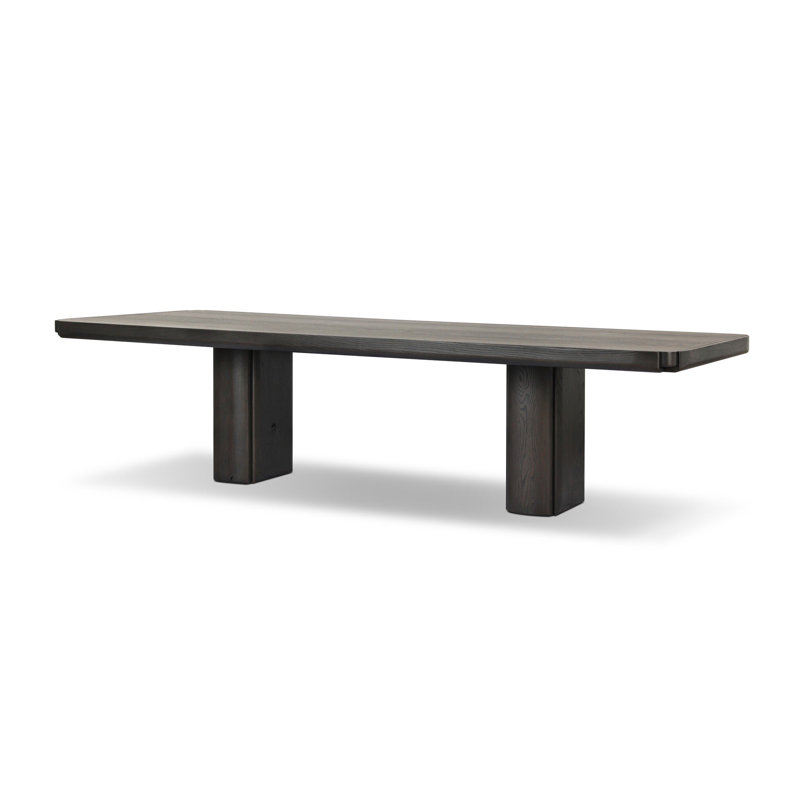 Hurley Rectangle Oak Double Pedestal Dining Table, 30" H x 120" W x 46" D