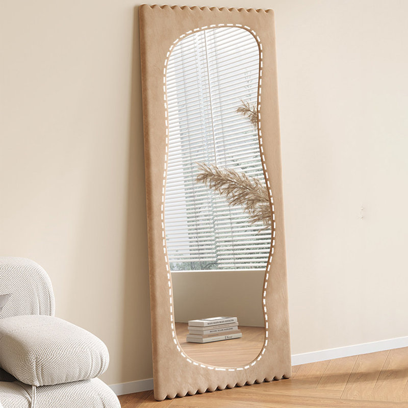 Miroirs pleine longueur rectangulaires en tissu, 66.93" H x 23.62" W, Brown