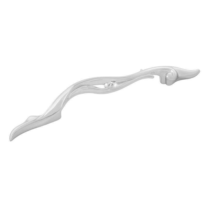 5 1/16" tirette de voûte centrale Amaranta, Nickel poli