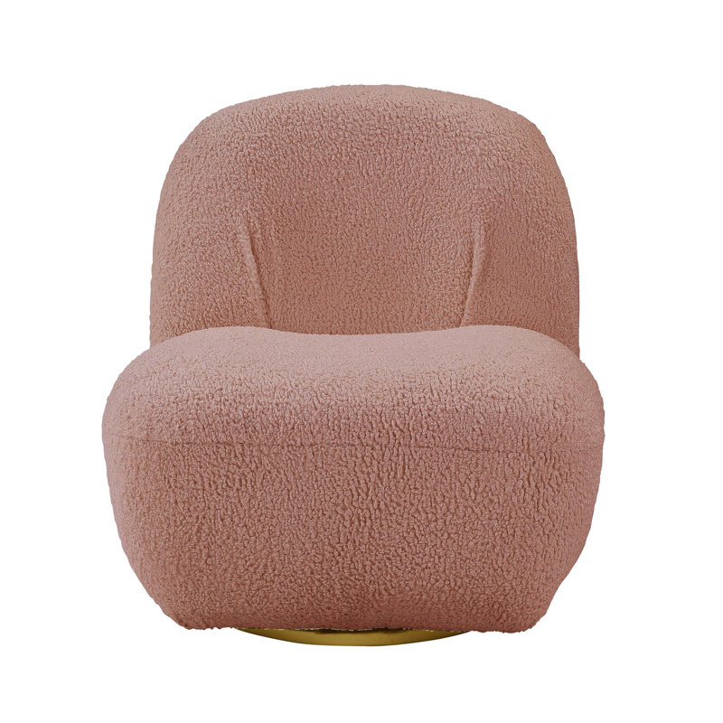 Chaise d'appoint pivotante en tissu rose - siège d'une largeur de 28 po, profondeur de 21 po, capacité de poids élégante de 220 lb pour le bureau, ensemble fonctionnel et élégant de 30 po