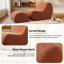 Fauteuil d'appoint élégant avec repose-pieds Mirod, conception courbée élégante et lignes minimalistes pour un confort ultime, mousse haute résilience pour sièges luxueux