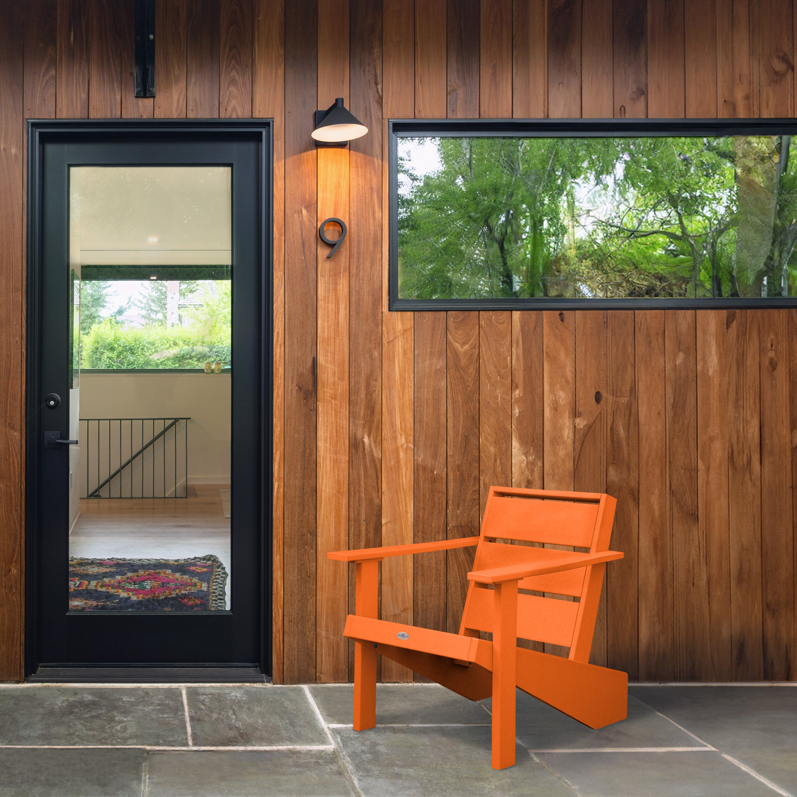 Outdoor Adirondack Chair, Citrus Orange