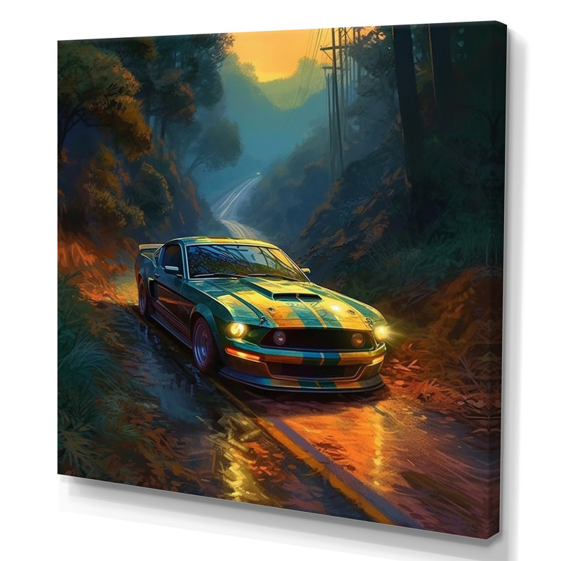 Muscle Car Late Drives III sur impression sur toile, H 24 po x l 24 po x P 1 po, Toile tendue