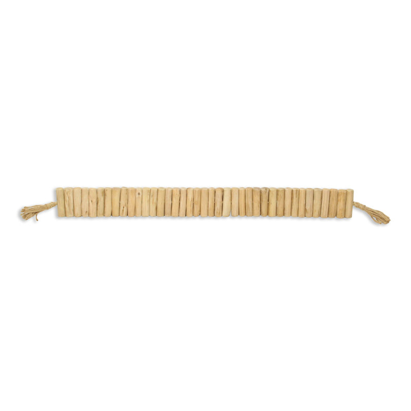 40" Brown Wood Rods And Rope Decorative Tassel